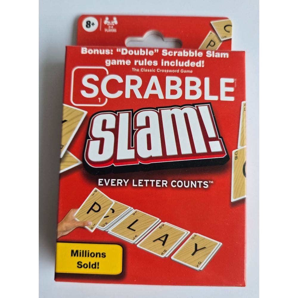 Hasbro Scrabble Slam Card Game Fast Paced Crossword Game Winning Moves 2+ Player